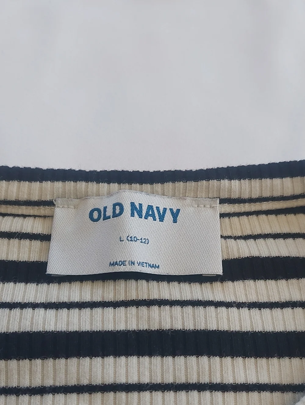 Old Navy Striped Black and White Long-Sleeve Girls' Dress.Size 10 /12